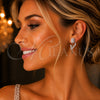 White Gold Filled Stud Earring, Flower Design, with White Cubic Zirconia, Polished, Rhodium Finish, 02.266.0094