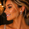 Rhodium Gold Filled Stud Earring, Flower Design, with White Cubic Zirconia, Polished, Rhodium Finish, 02.266.0094