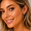 Rhodium Gold Filled Stud Earring, Butterfly Design, with White Micro Pave and White Cubic Zirconia, Polished, Rhodium Finish, 02.266.0095
