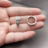 Rhodium Gold Filled Huggie Hoop, with White Micro Pave, Polished, Rhodium Finish, 02.266.0101.16