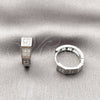 Rhodium Gold Filled Huggie Hoop, with White Micro Pave, Polished, Rhodium Finish, 02.266.0101.16