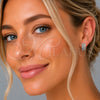 Rhodium Gold Filled Huggie Hoop, with White Cubic Zirconia, Polished, Rhodium Finish, 02.266.0108.16