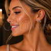 Rhodium Gold Filled Stud Earring, Four-leaf Clover Design, with White Cubic Zirconia, Polished, Rhodium Finish, 02.60.0175.1