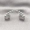 Rhodium Gold Filled Stud Earring, Four-leaf Clover Design, with White Cubic Zirconia, Polished, Rhodium Finish, 02.60.0175.1