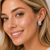Rhodium Gold Filled Small Hoop, with White Cubic Zirconia, Polished, Rhodium Finish, 02.60.0176.1.16