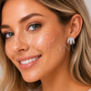 Rhodium Gold Filled Stud Earring, with White Micro Pave, Polished, Rhodium Finish, 02.60.0178.1