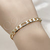 Oro Laminado Basic Bracelet, Gold Filled Style Figaro Design, Polished, Golden Finish, 04.213.0101.07 (160 Gauge, 06 MM Thickness, 8 Inches Length)