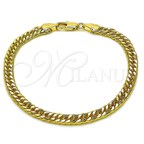 Oro Laminado Basic Bracelet, Gold Filled Style Polished, Golden Finish, 04.63.1341.07 (100 Gauge, 05 MM Thickness, 8 Inches Length)