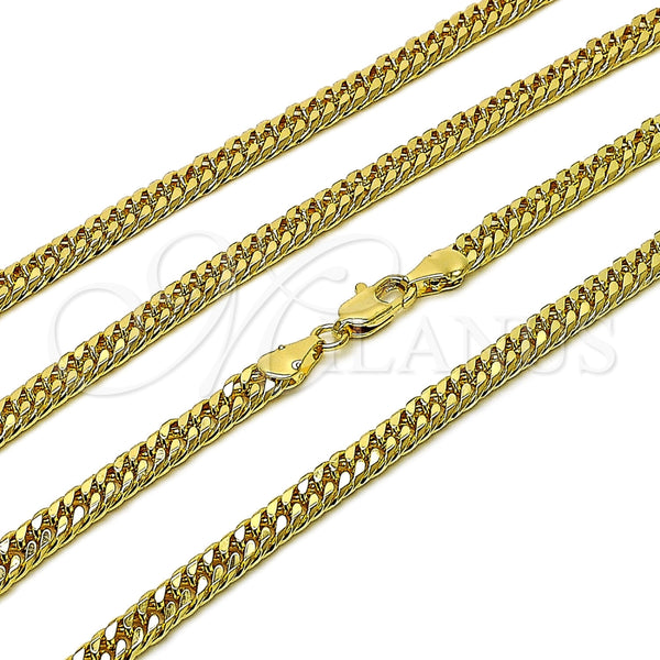 Oro Laminado Basic Necklace, Gold Filled Style Polished, Golden Finish, 04.63.1341.22 (100 Gauge, 05 MM Thickness, 22 Inches Length)