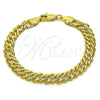 Oro Laminado Basic Bracelet, Gold Filled Style Polished, Golden Finish, 04.63.1362.07 (Thickness, 7 Inches Length)