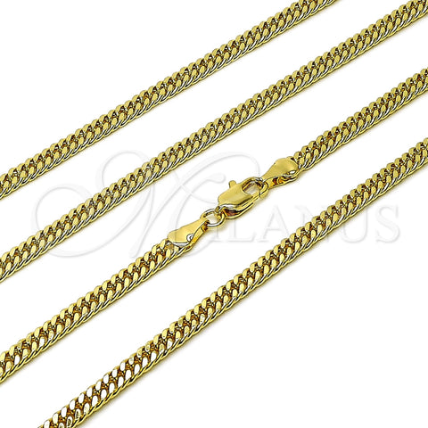 Oro Laminado Basic Necklace, Gold Filled Style Polished, Golden Finish, 04.63.1403.22 (Thickness, 22 Inches Length)