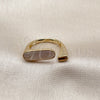 Oro Laminado Multi Stone Ring, Gold Filled Style Horseshoe Design, with Ivory Mother of Pearl, Polished, Golden Finish, 01.282.0012 (One size fits all)