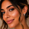 Rhodium Gold Filled Huggie Hoop, with White Micro Pave, Polished, Rhodium Finish, 02.452.0019.14