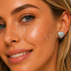 Rhodium Gold Filled Huggie Hoop, Heart Design, with White Micro Pave, Polished, Rhodium Finish, 02.452.0026.15