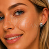 Rhodium Gold Filled Huggie Hoop, with White Micro Pave, Polished, Rhodium Finish, 02.452.0027.14