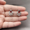 Rhodium Gold Filled Stud Earring, with Green and White Cubic Zirconia, Polished, Rhodium Finish, 02.452.0036.1