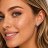 Rhodium Gold Filled Stud Earring, Cluster Design, with White Cubic Zirconia, Polished, Rhodium Finish, 02.452.0037.1