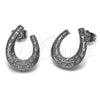 Rhodium Gold Filled Stud Earring, with White Cubic Zirconia, Polished, Rhodium Finish, 02.452.0042