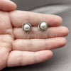 Rhodium Gold Filled Stud Earring, Love Knot Design, with Ivory Pearl, Polished, Rhodium Finish, 02.452.0044