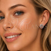 Rhodium Gold Filled Stud Earring, Tree Design, with White Cubic Zirconia, Polished, Rhodium Finish, 02.344.0188