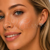 Rhodium Gold Filled Stud Earring, Bird Design, with White Micro Pave, Polished, Rhodium Finish, 02.344.0191