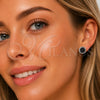Rhodium Gold Filled Stud Earring, with Black Cubic Zirconia, Polished, Rhodium Finish, 02.344.0015.2