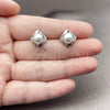 Rhodium Gold Filled Stud Earring, with Ivory Pearl and White Micro Pave, Polished, Rhodium Finish, 02.344.0199