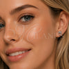 Rhodium Gold Filled Stud Earring, Dolphin Design, with White and Black Micro Pave, Polished, Rhodium Finish, 02.344.0203