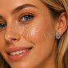 Rhodium Gold Filled Stud Earring, Turtle Design, with White and Black Micro Pave, Polished, Rhodium Finish, 02.344.0204
