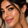 Rhodium Gold Filled Stud Earring, Heart Design, with White Micro Pave, Polished, Rhodium Finish, 02.344.0212