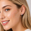 Rhodium Gold Filled Stud Earring, with White Micro Pave, Polished, Rhodium Finish, 02.344.0216