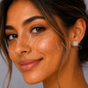 Rhodium Gold Filled Stud Earring, with White Cubic Zirconia, Polished, Rhodium Finish, 02.344.0224