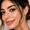 Rhodium Gold Filled Stud Earring, Baguette Design, with White Cubic Zirconia, Polished, Rhodium Finish, 02.344.0233