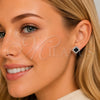 Rhodium Gold Filled Stud Earring, Four-leaf Clover Design, with Black Cubic Zirconia and White Micro Pave, Polished, Rhodium Finish, 02.283.0151.6