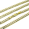 Oro Laminado Basic Necklace, Gold Filled Style Curb Design, Polished, Two Tone, 5.222.004.1.22 (140 Gauge, 05 MM Thickness, 22 Inches Length)