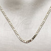 Oro Laminado Basic Necklace, Gold Filled Style Figaro Design, Polished, Two Tone, 5.222.017.1.22 (0.80 Gauge, 03 MM Thickness, 22 Inches Length)