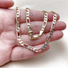 Oro Laminado Basic Necklace, Gold Filled Style Figaro Design, Polished, Two Tone, 04.297.0003.24 (05 MM Thickness, 24 Inches Length)