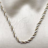 Oro Laminado Basic Necklace, Gold Filled Style Rope Design, Polished, Two Tone, 5.222.034.2.22 (04 MM Thickness, 22 Inches Length)