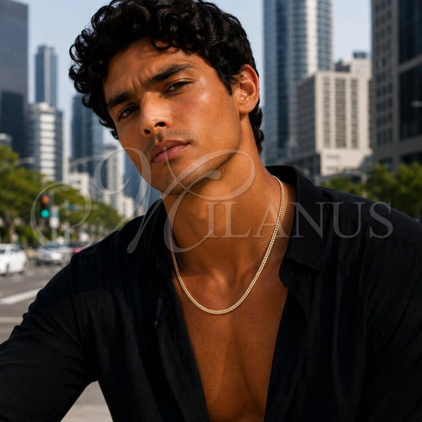Oro Laminado Basic Necklace, Gold Filled Style Polished, Golden Finish, 04.319.0016.22 (100 Gauge, Thickness, 22 Inches Length)