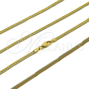 Oro Laminado Basic Necklace, Gold Filled Style Diamond Cutting Finish, Golden Finish, 04.213.0294.22 (0.80 Gauge, 03 MM Thickness, 22 Inches Length)