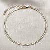 Oro Laminado Basic Anklet, Gold Filled Style Polished, Golden Finish, 04.213.0294.10 (0.80 Gauge, 03 MM Thickness, 10 Inches Length)