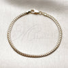 Oro Laminado Basic Bracelet, Gold Filled Style Polished, Golden Finish, 04.213.0294.07 (0.80 Gauge, 03 MM Thickness, 8 Inches Length)