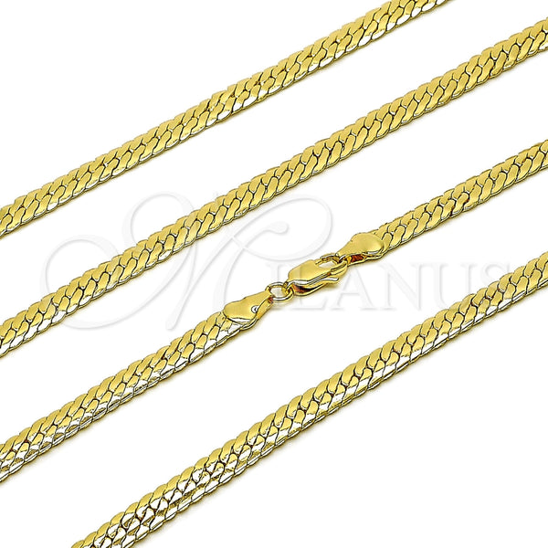 Oro Laminado Basic Necklace, Gold Filled Style Polished, Golden Finish, 04.319.0017.22 (100 Gauge, Thickness, 22 Inches Length)