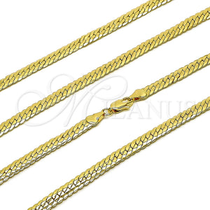 Oro Laminado Basic Necklace, Gold Filled Style Polished, Golden Finish, 04.319.0017.22 (100 Gauge, Thickness, 22 Inches Length)