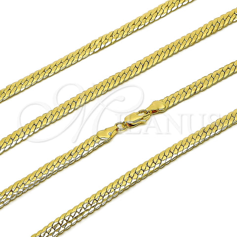 Oro Laminado Basic Necklace, Gold Filled Style Polished, Golden Finish, 04.319.0017.22 (100 Gauge, Thickness, 22 Inches Length)
