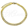 Oro Laminado Basic Anklet, Gold Filled Style Polished, Golden Finish, 04.319.0017.10 (100 Gauge, Thickness, 10 Inches Length)