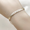 Oro Laminado Basic Bracelet, Gold Filled Style Polished, Golden Finish, 04.319.0017.07 (100 Gauge, Thickness, 8 Inches Length)