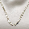 Oro Laminado Basic Necklace, Gold Filled Style Figaro Design, Polished, Two Tone, 5.222.014.1.22 (140 Gauge, 05 MM Thickness, 22 Inches Length)