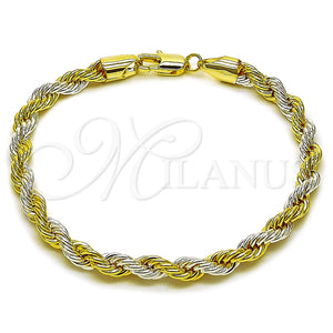Oro Laminado Basic Bracelet, Gold Filled Style Rope Design, Polished, Two Tone, 5.222.033.2.09 (Thickness, 9 Inches Length)