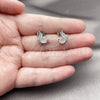 Rhodium Gold Filled Stud Earring, with Light Turquoise Cubic Zirconia and White Micro Pave, Polished, Rhodium Finish, 02.260.0037.1